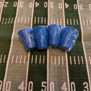 4 BLUE TUPPERWARE BELL TUMBLERS CUPS PRIMARY 4 ALL BLUE CHILD KIDS TODDLER - NEW